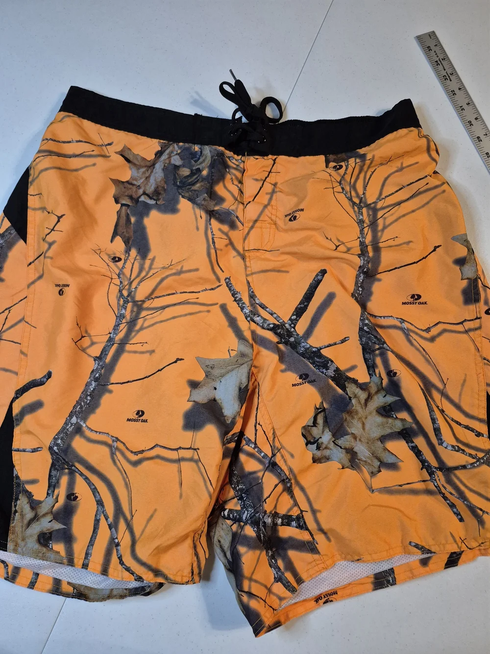 Mossy Oak Men's Orange Camo Swim Trunks 4832